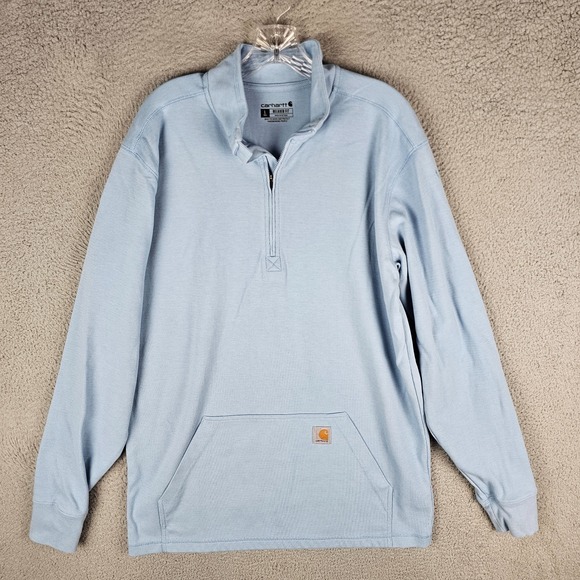 Carhartt Other - Carhartt Shirt Mens L Tall Relaxed Fit Heavyweight‎ Long Sleeve 1/4 Zip TK4428-M